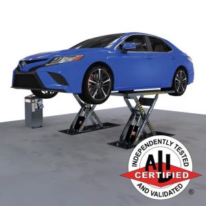 MDS-6LPF / 208-230V - Elevador de tijera de media elevación / Capacidad 2,722 kg (6,000 lb) / Centro abierto / Montaje al ras / 208–230V, 60 Hz, monofásico